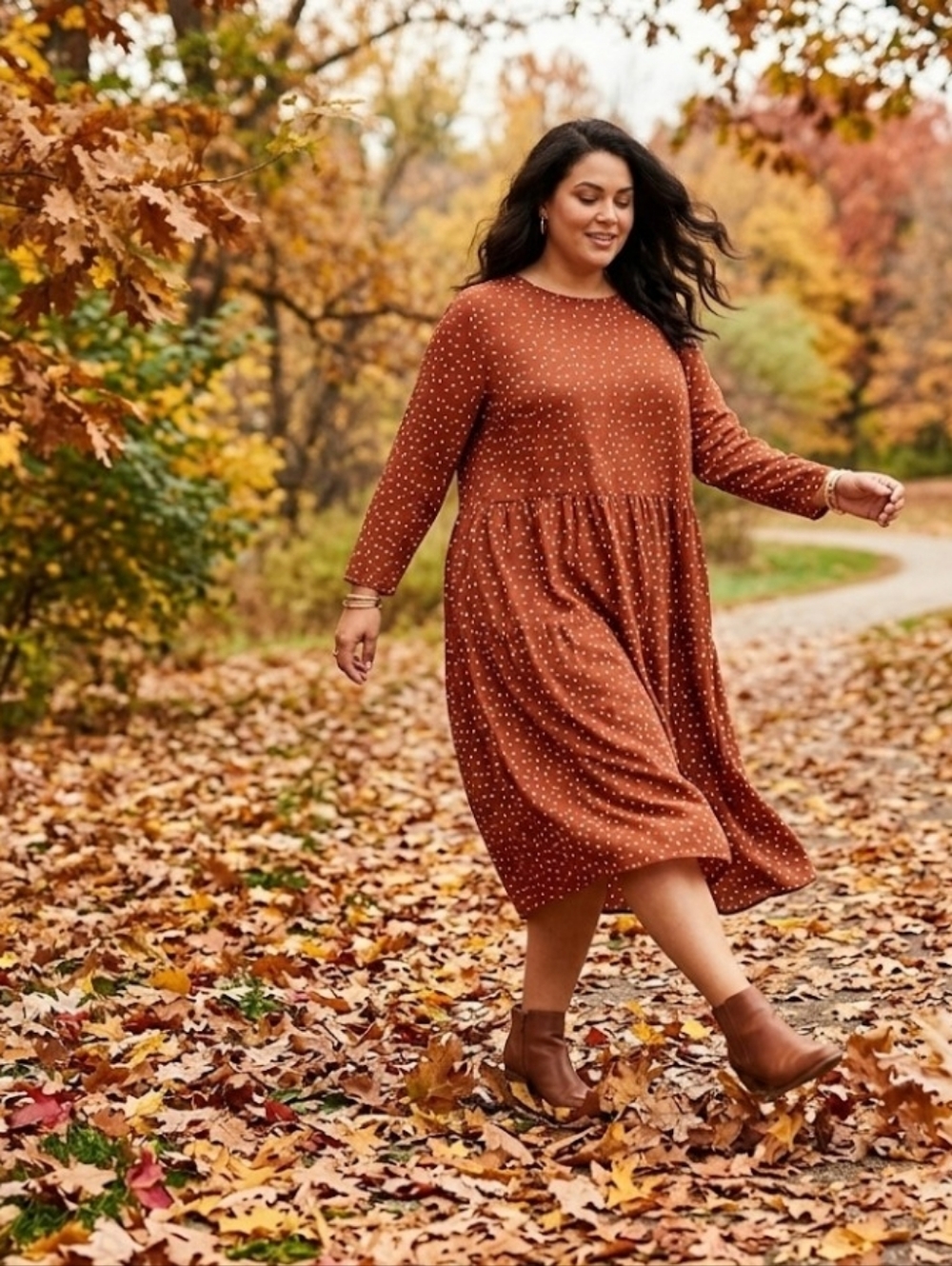 New ASOS curve sz 24 sienna polkadot babydoll Dress